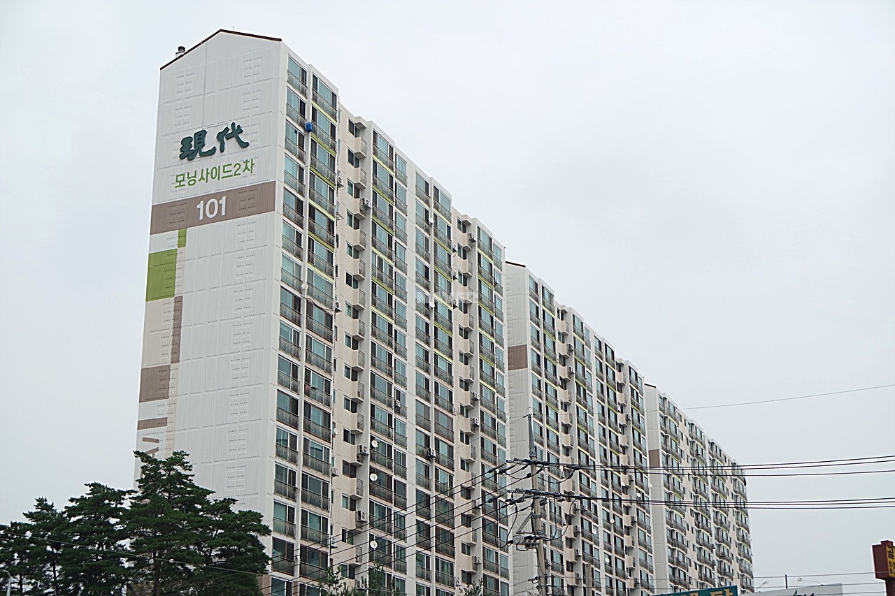 Building entrance with signage