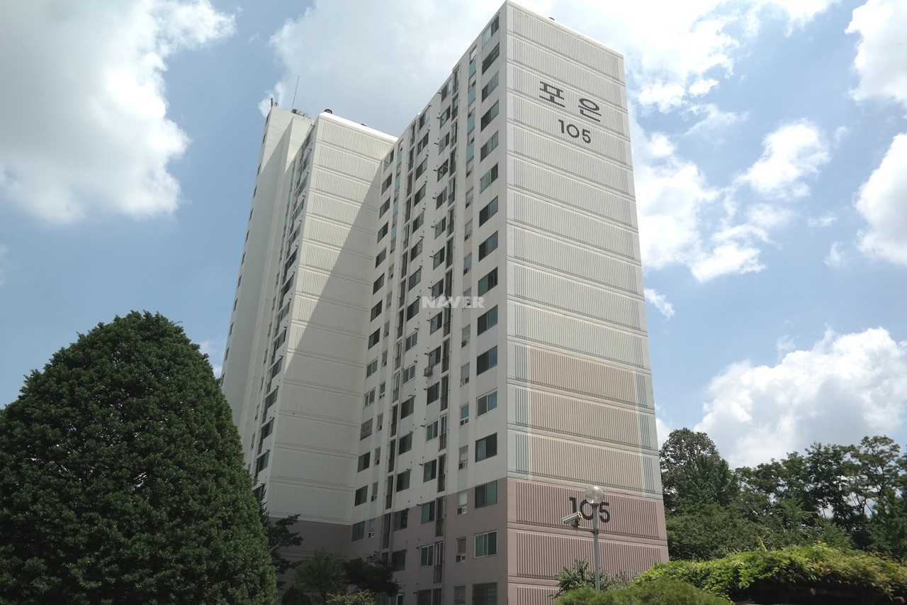 Building entrance with signage
