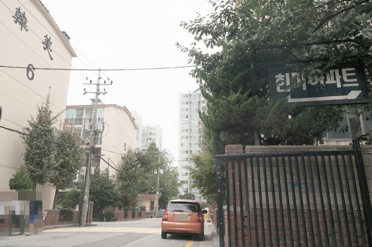 Building entrance with signage