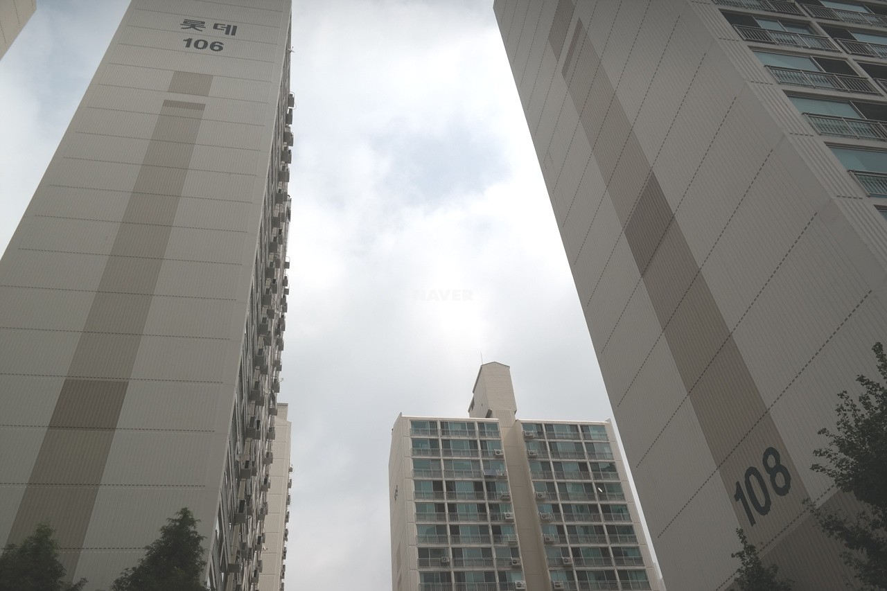 Building entrance with signage
