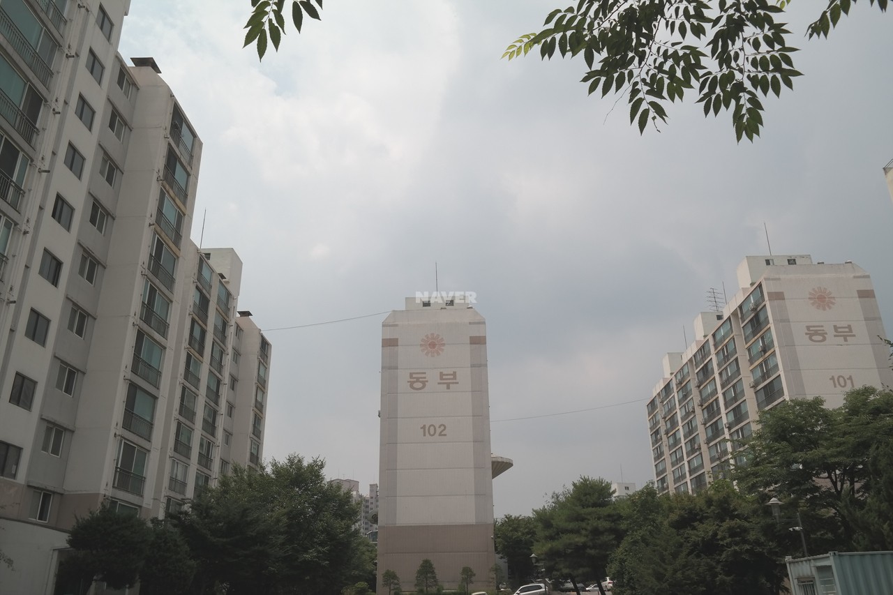 Building entrance with signage