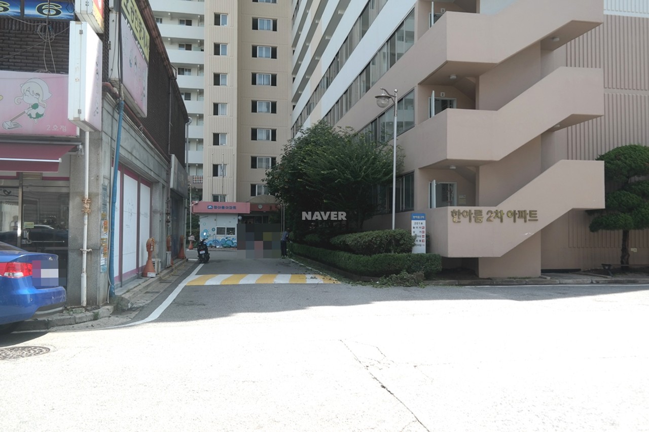Building entrance with signage
