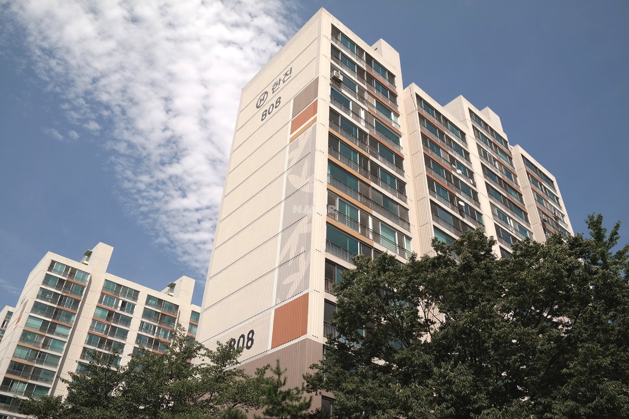 Building entrance with signage
