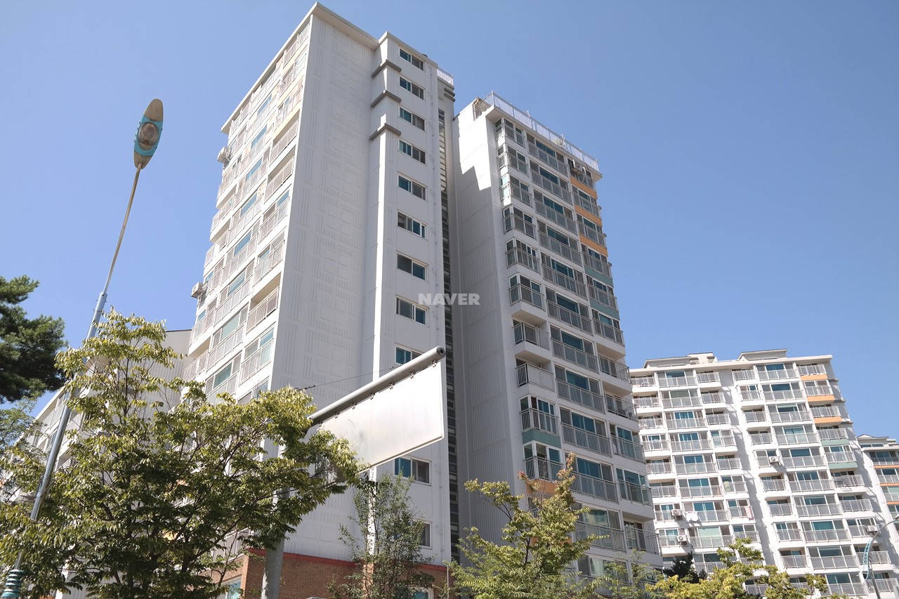 Building entrance with signage
