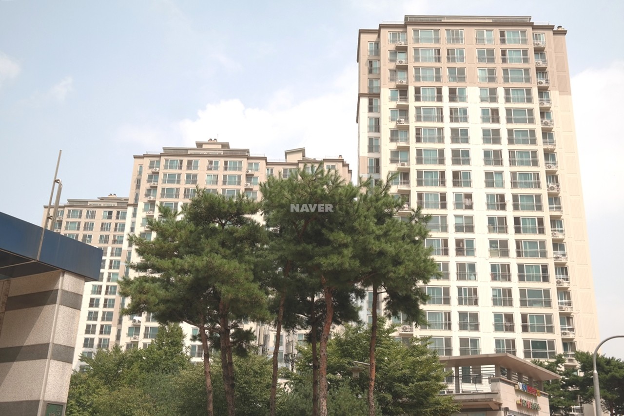 Building entrance with signage