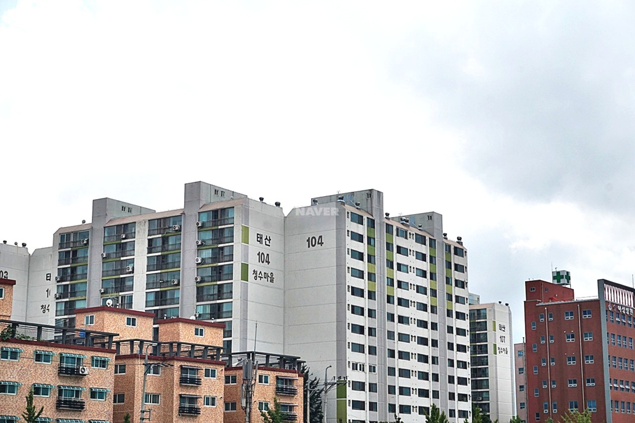 Building entrance with signage