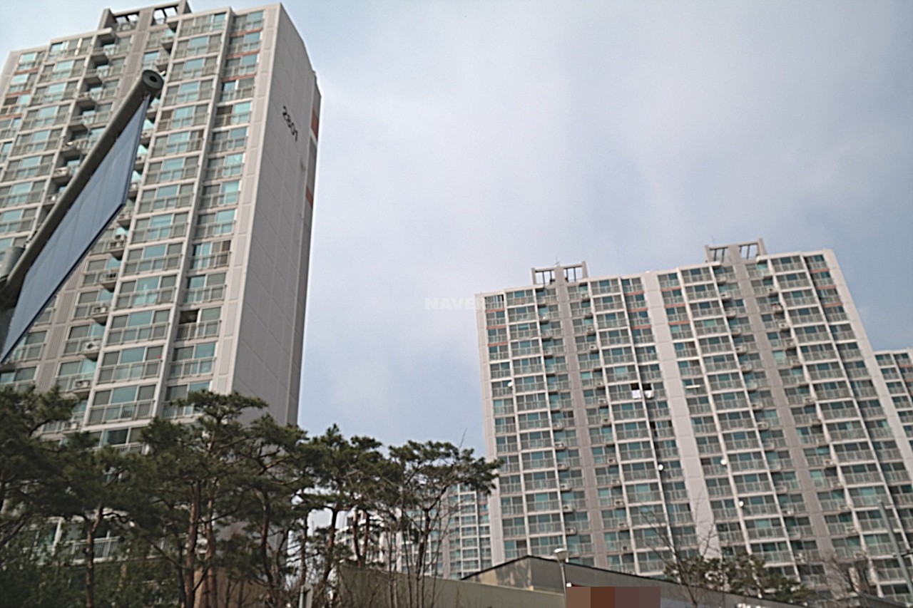 Building entrance with signage