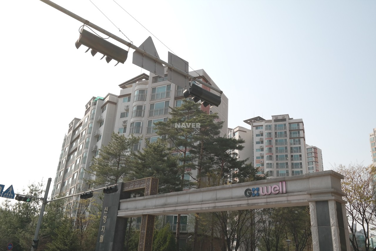 Building entrance with signage