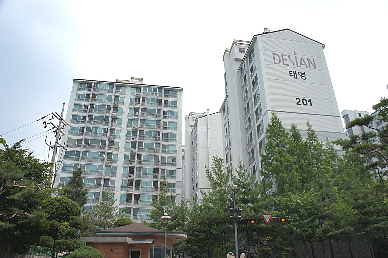 Building entrance with signage