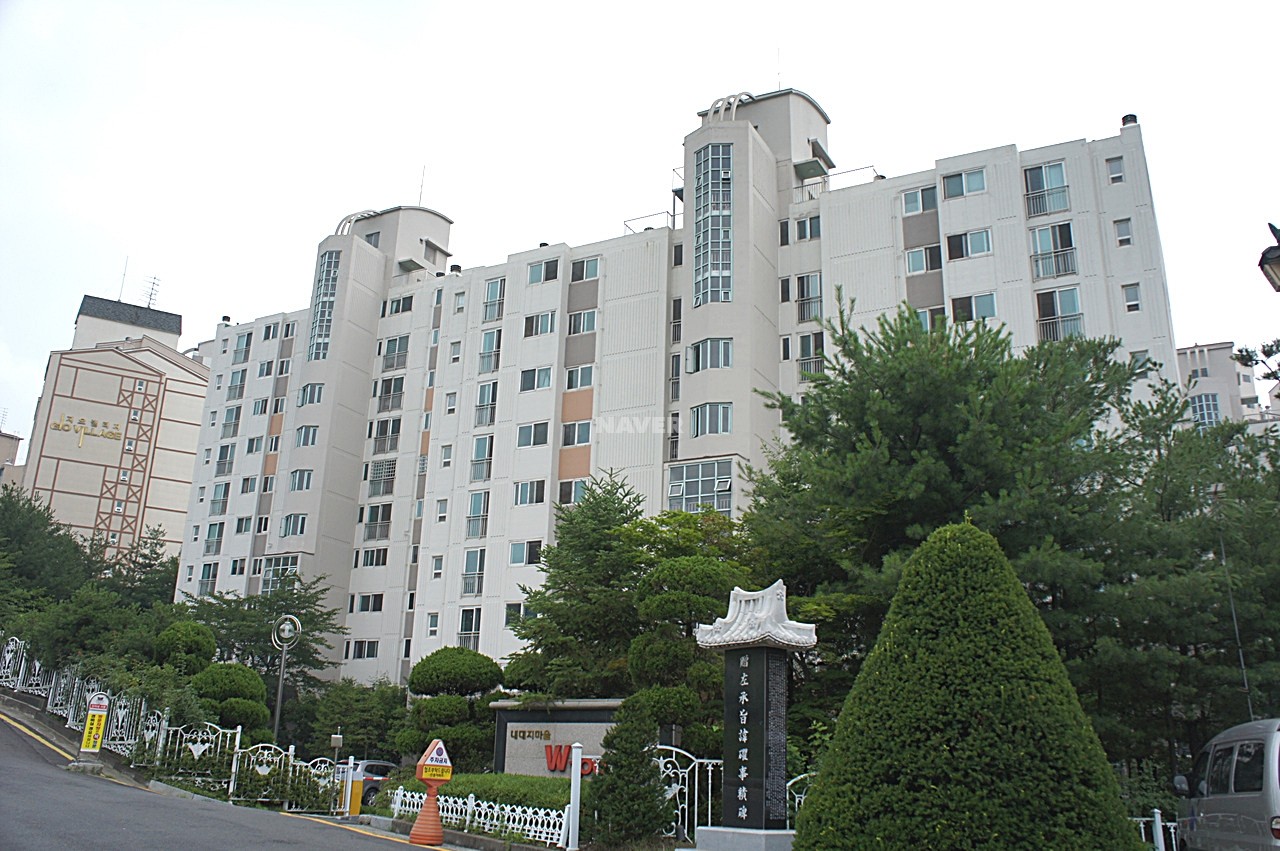 Building entrance with signage