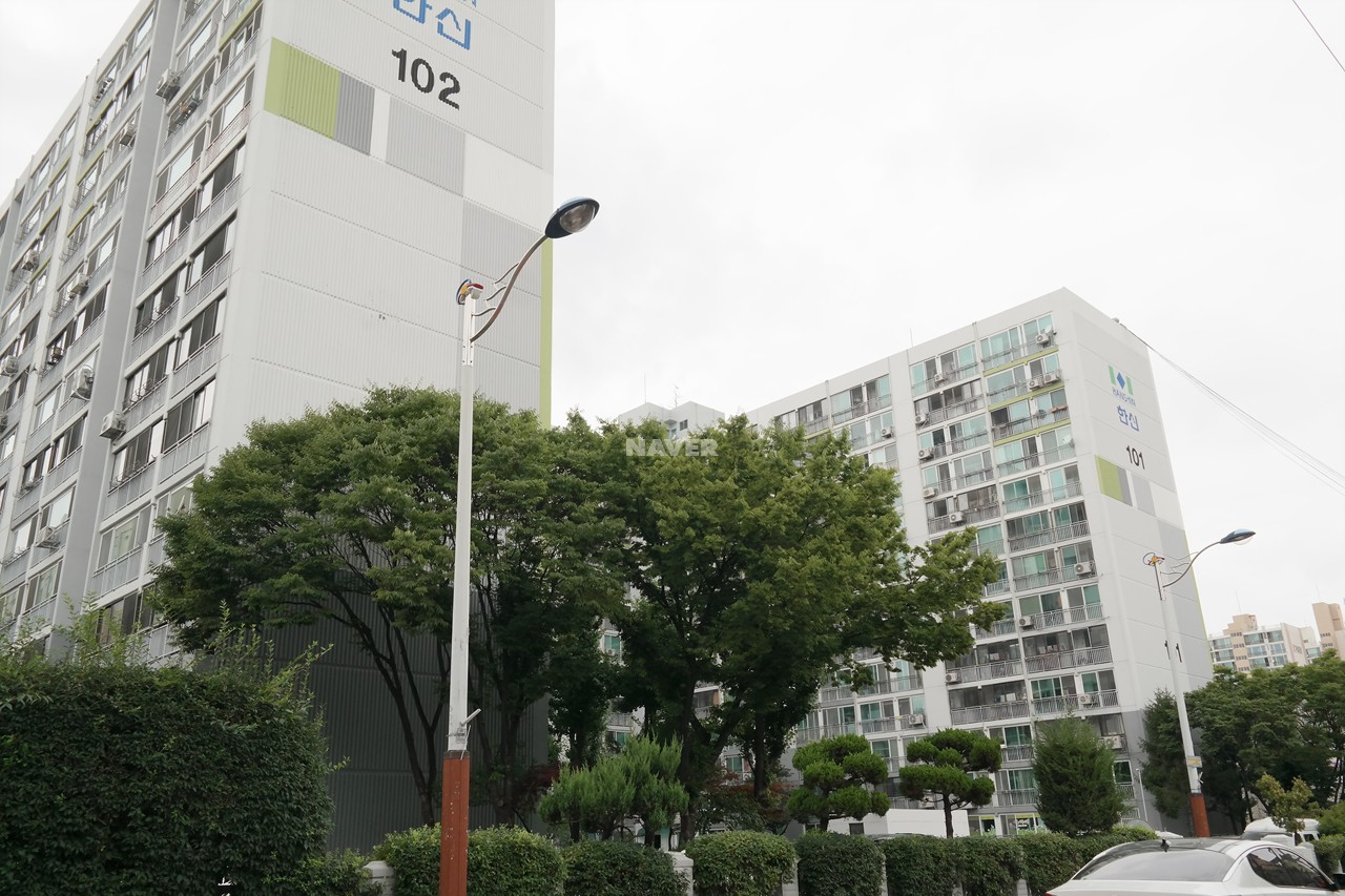 Building entrance with signage