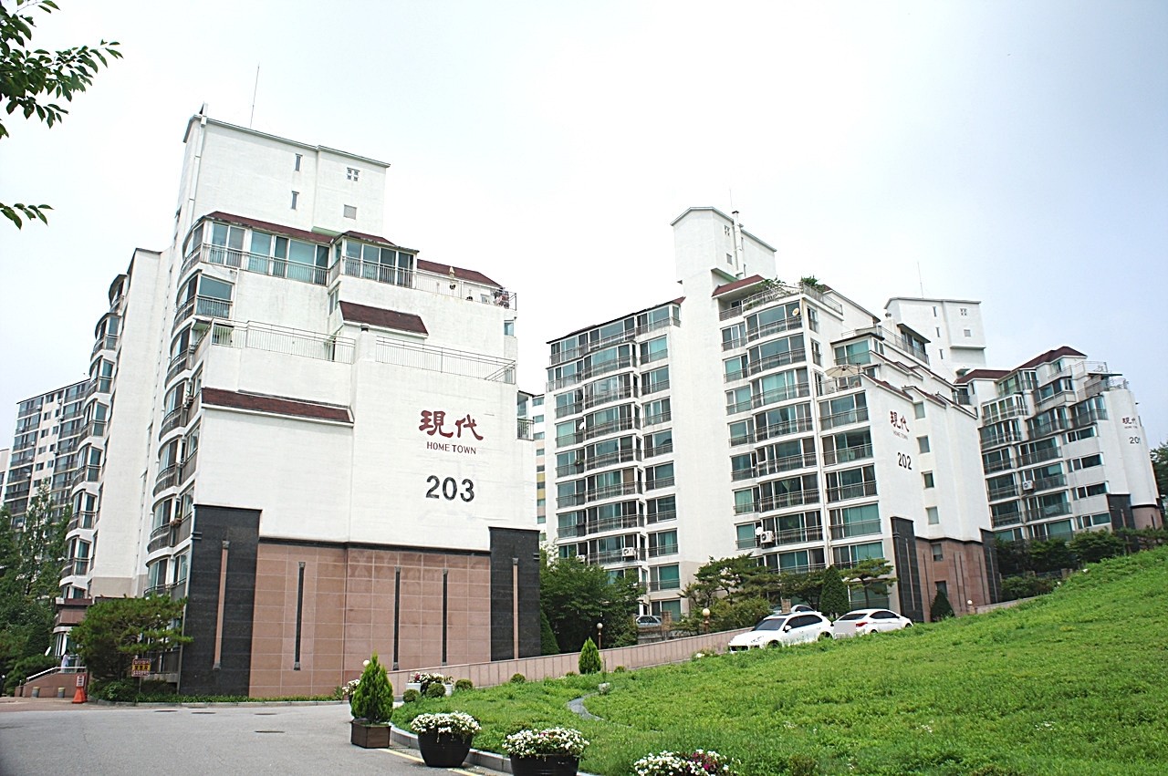 Building entrance with signage