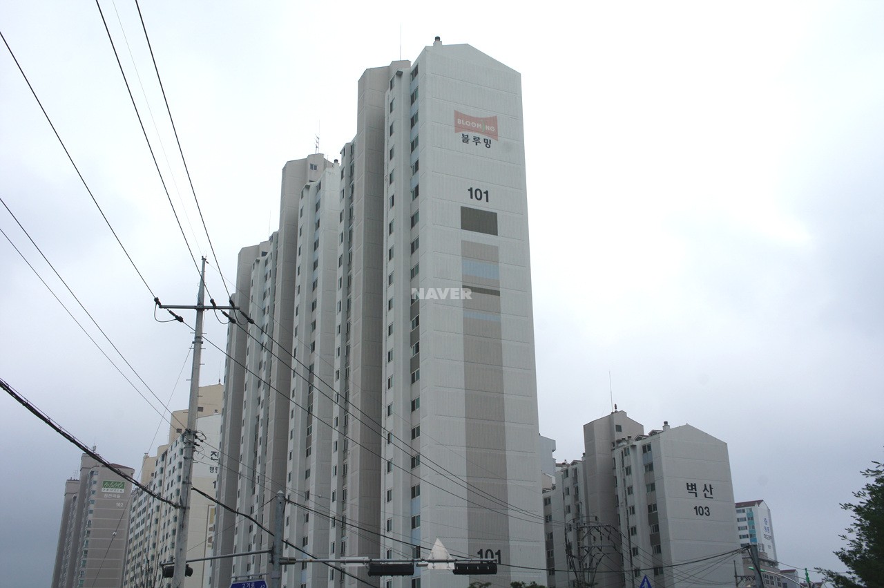 Building entrance with signage