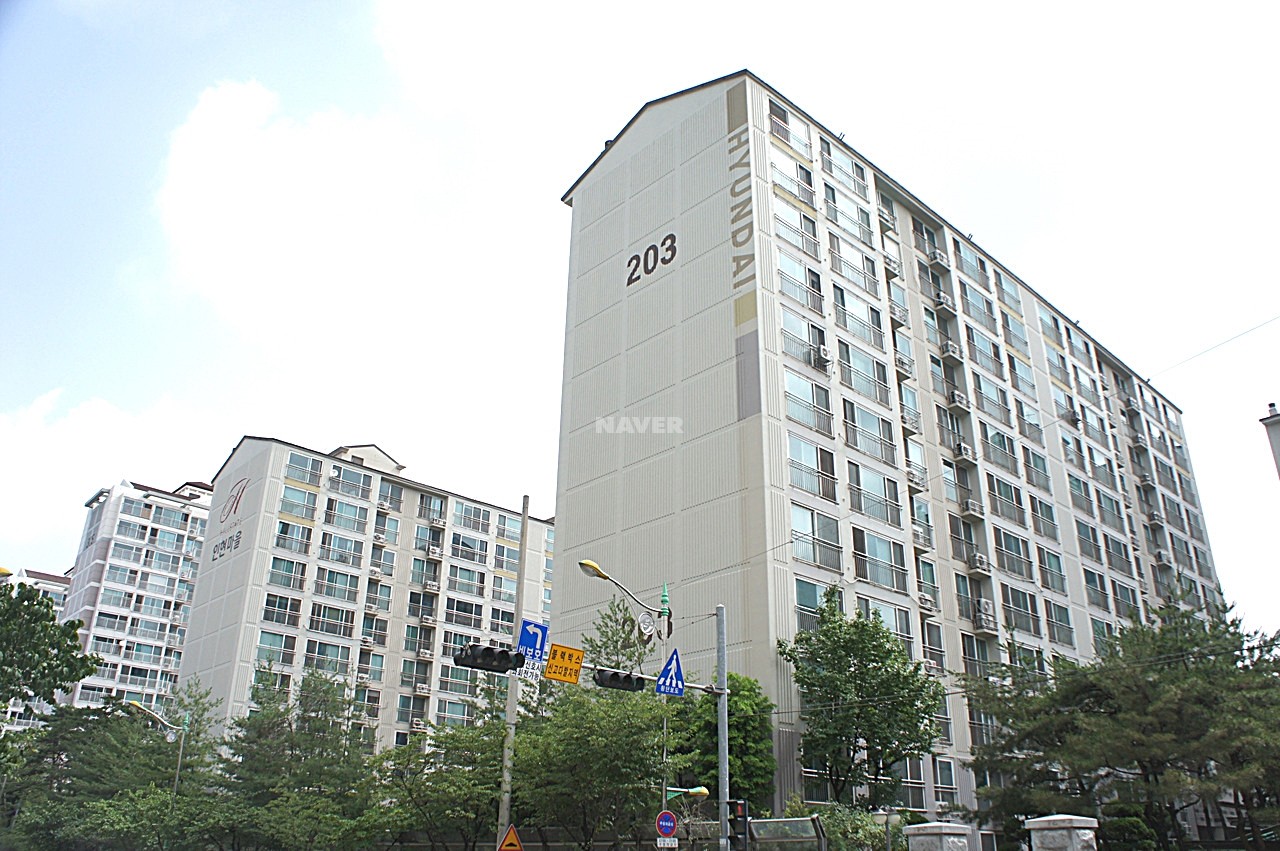 Building entrance with signage