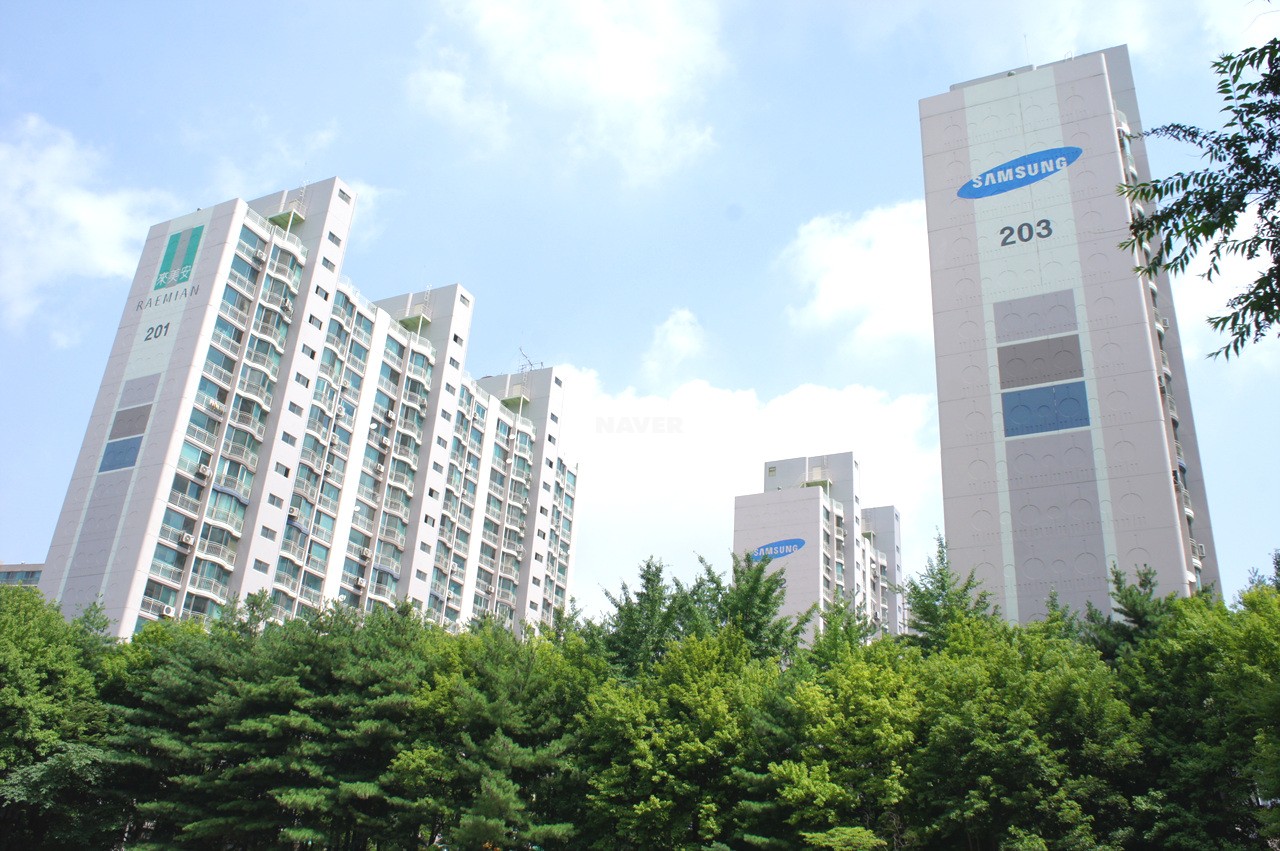 Building entrance with signage
