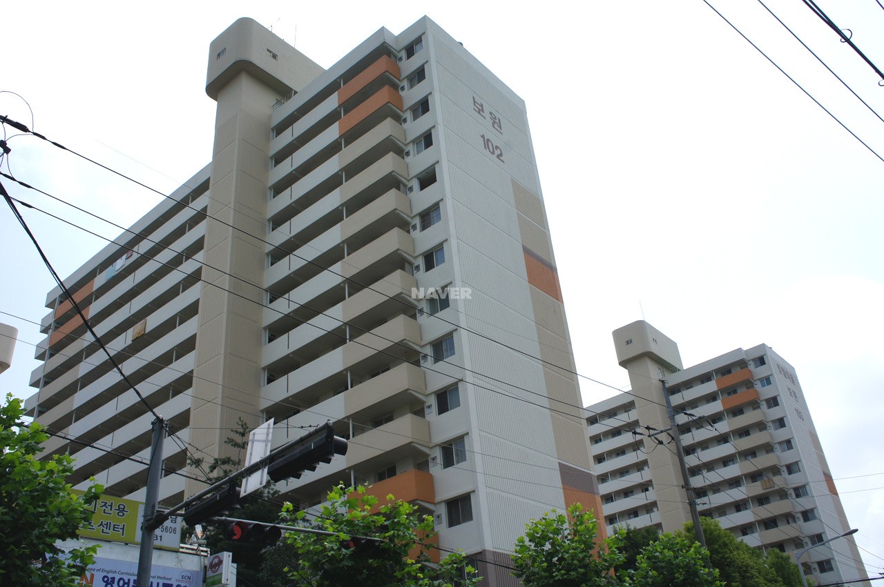 Building entrance with signage