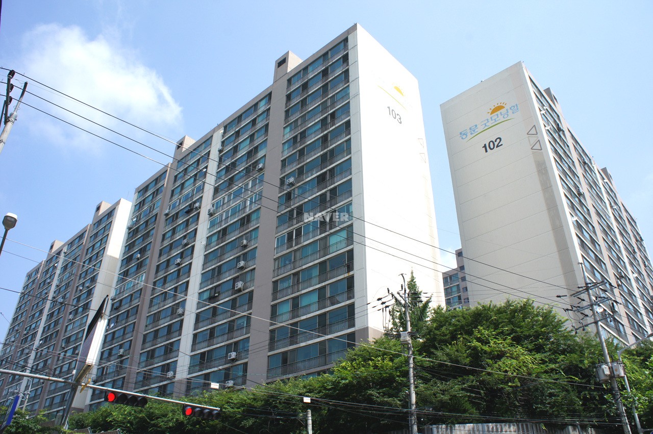 Building entrance with signage