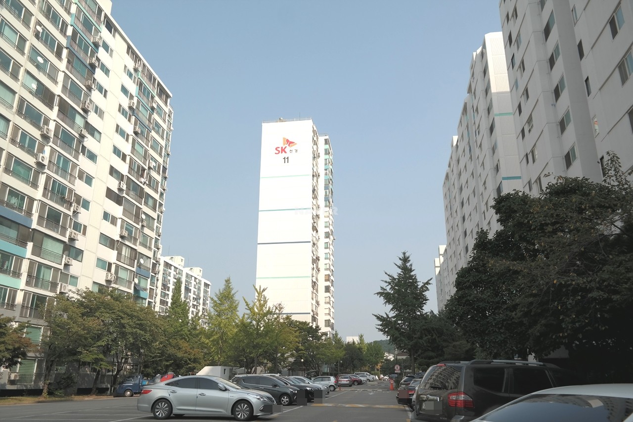 Building entrance with signage