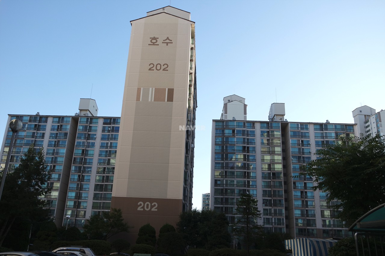 Building entrance with signage