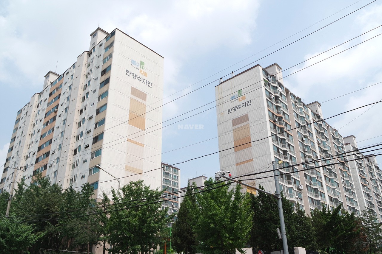 Building entrance with signage