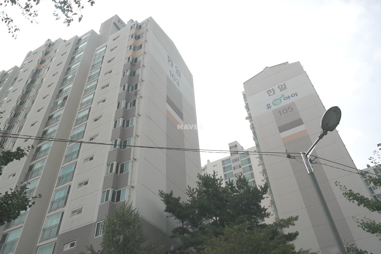 Building entrance with signage