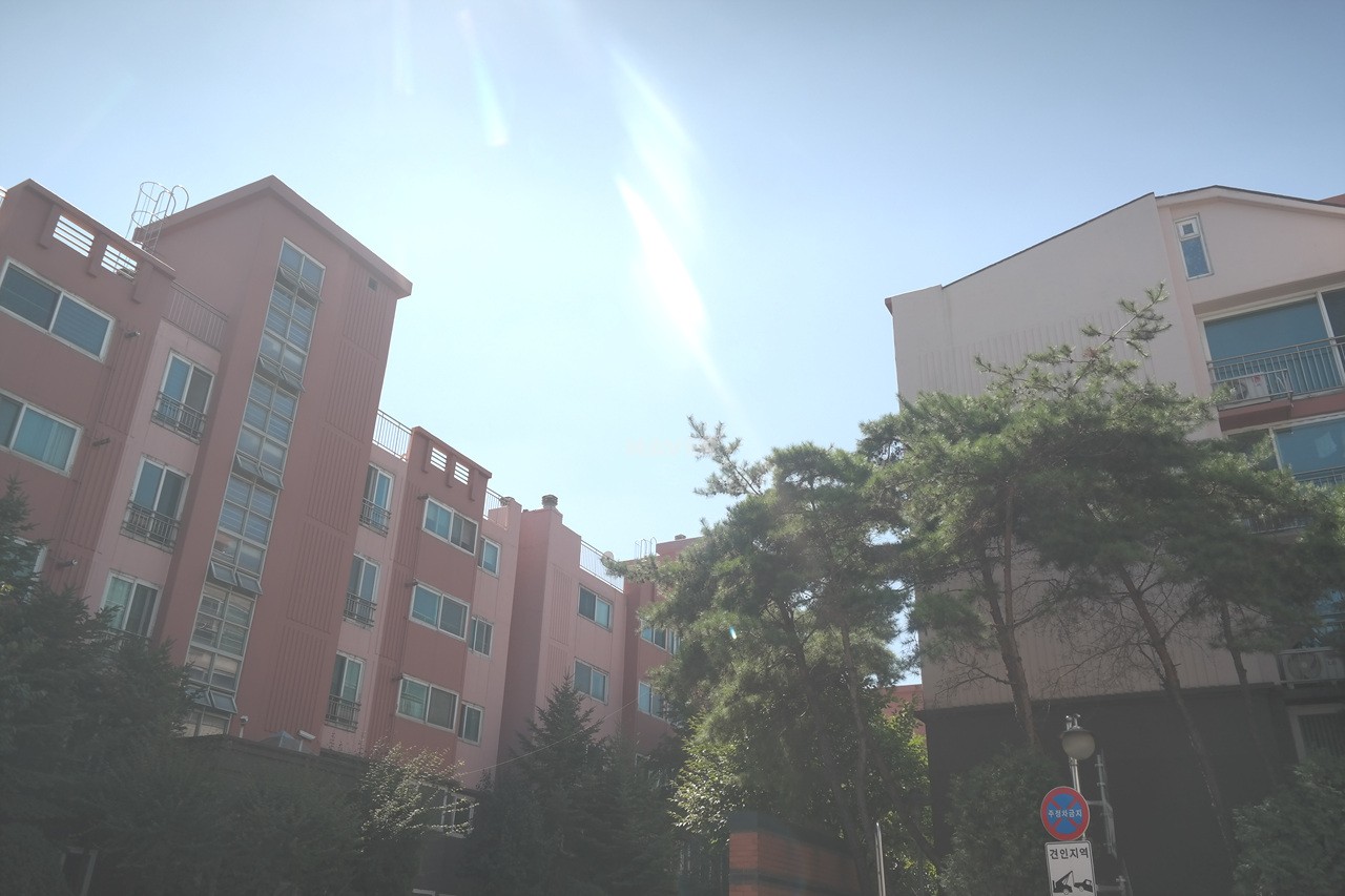 Building entrance with signage