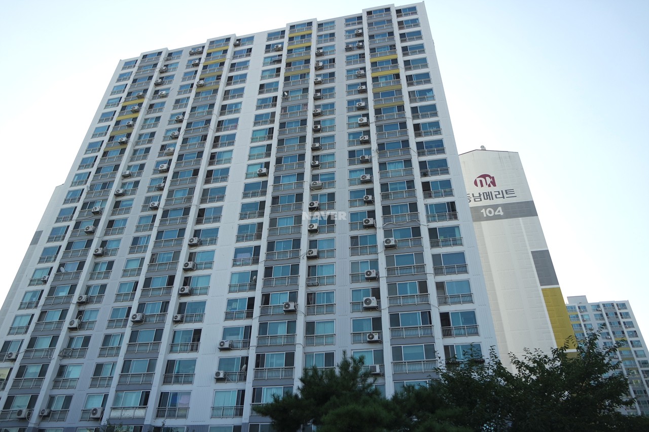 Building entrance with signage