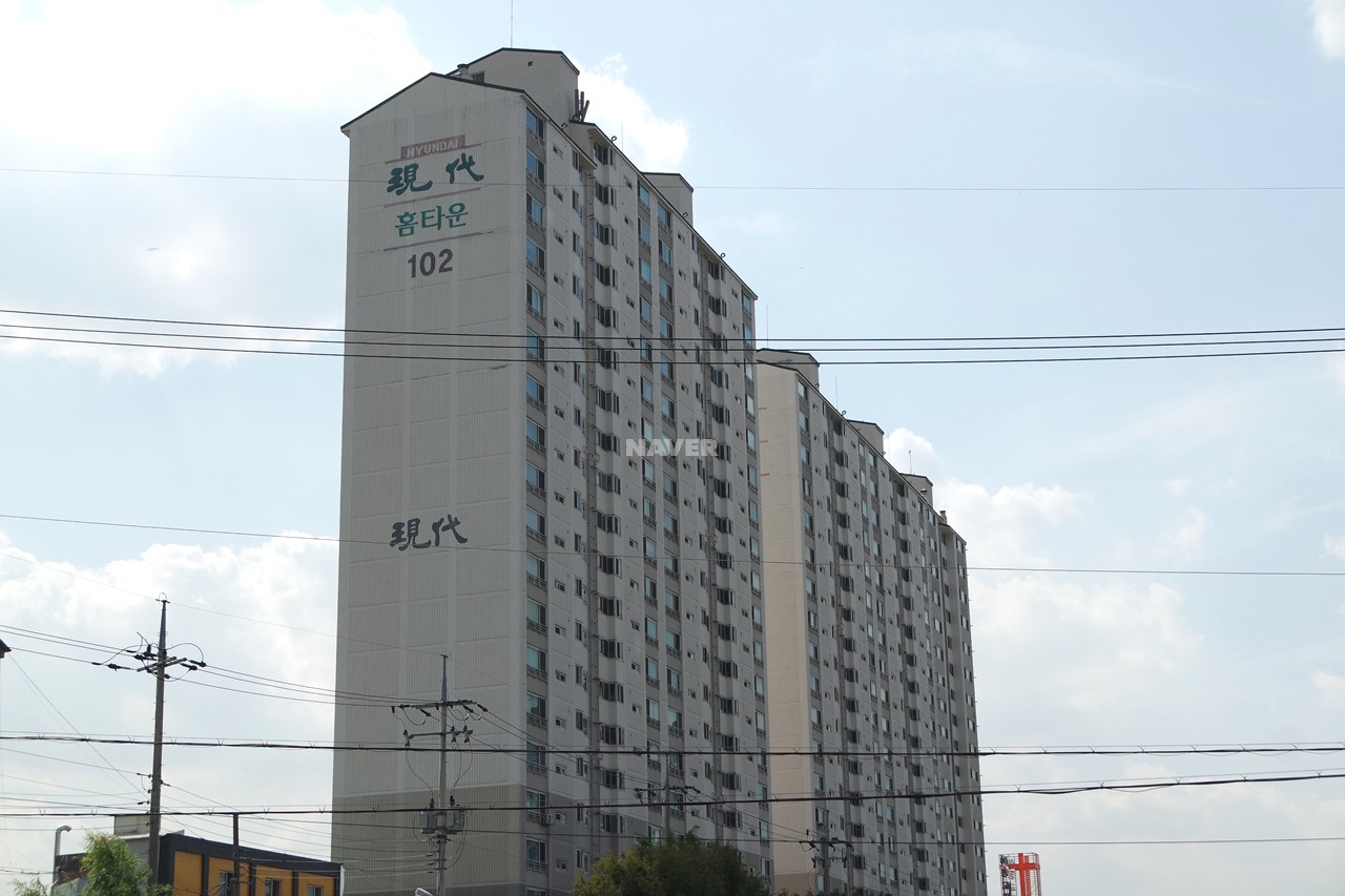 Building entrance with signage