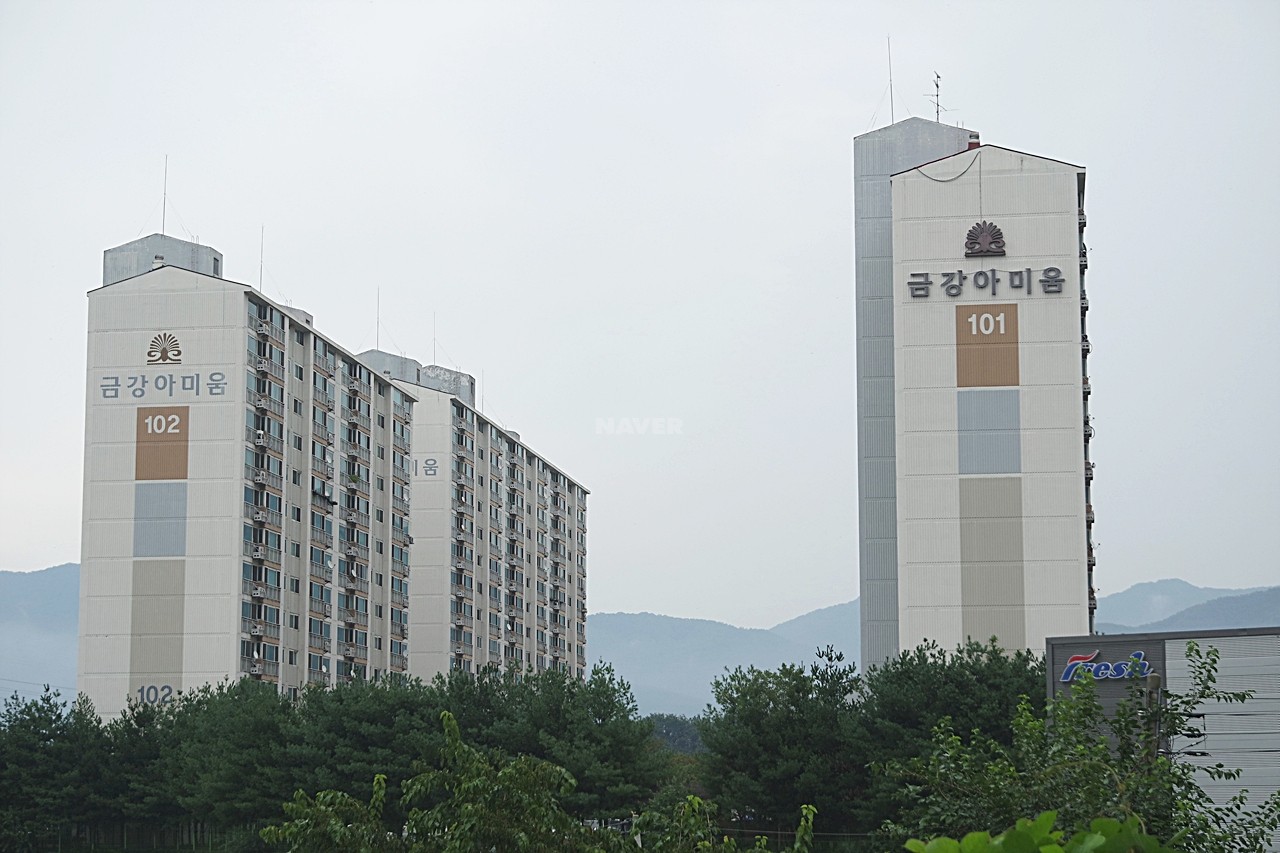 Building entrance with signage