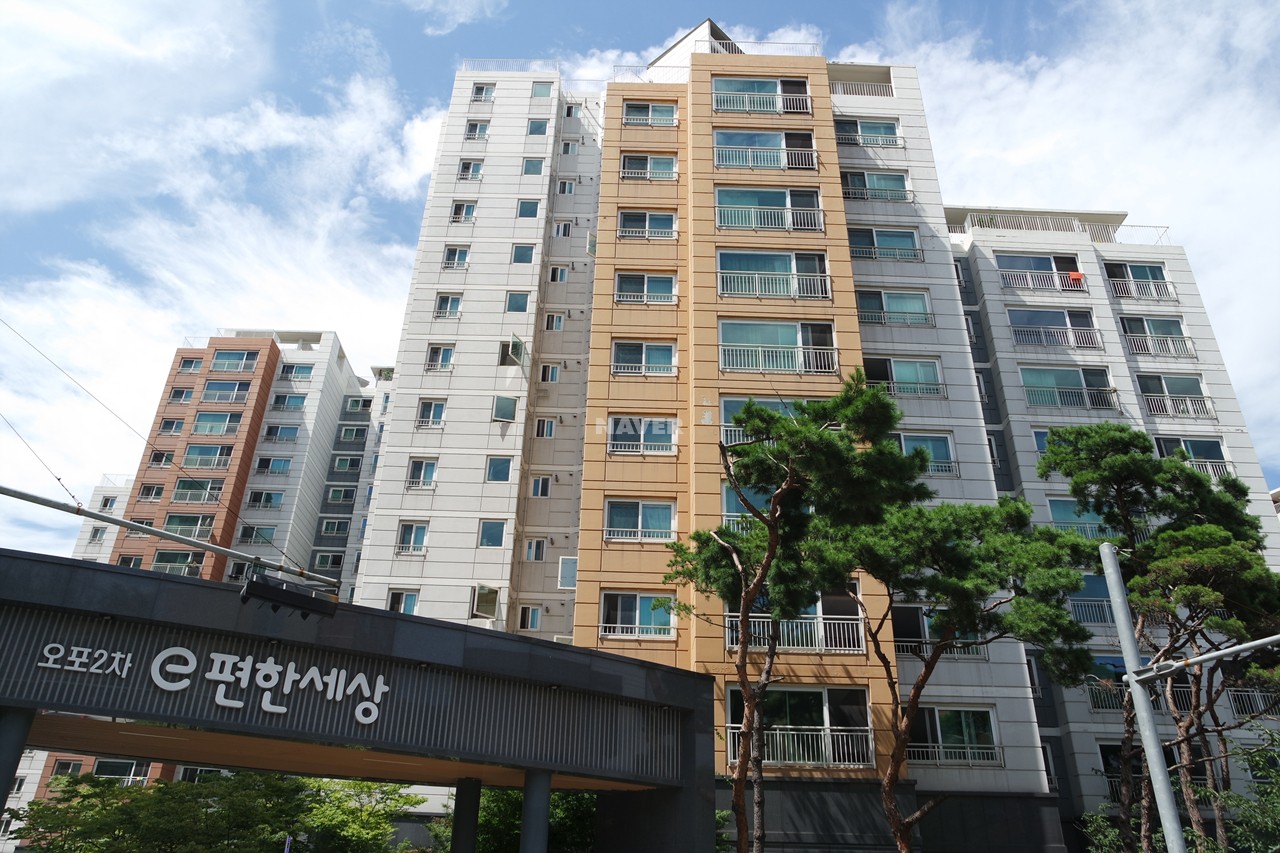 Building entrance with signage