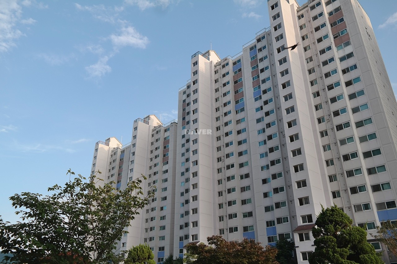 Building entrance with signage
