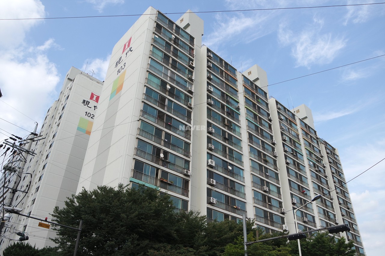 Building entrance with signage