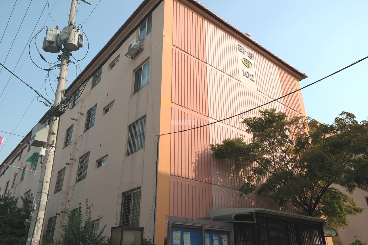 Building entrance with signage