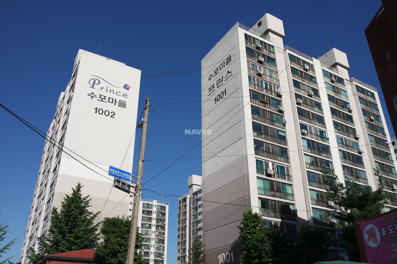 Building entrance with signage