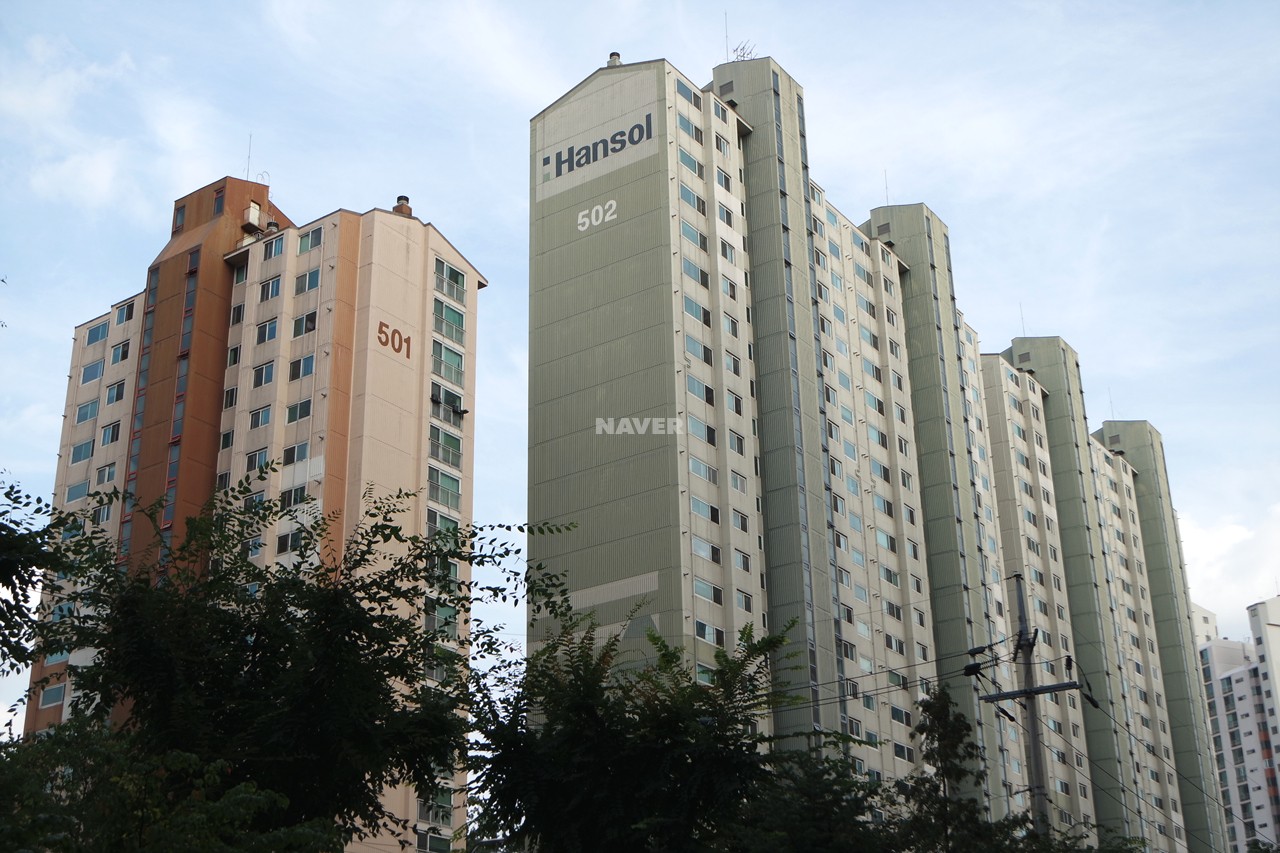 Building entrance with signage