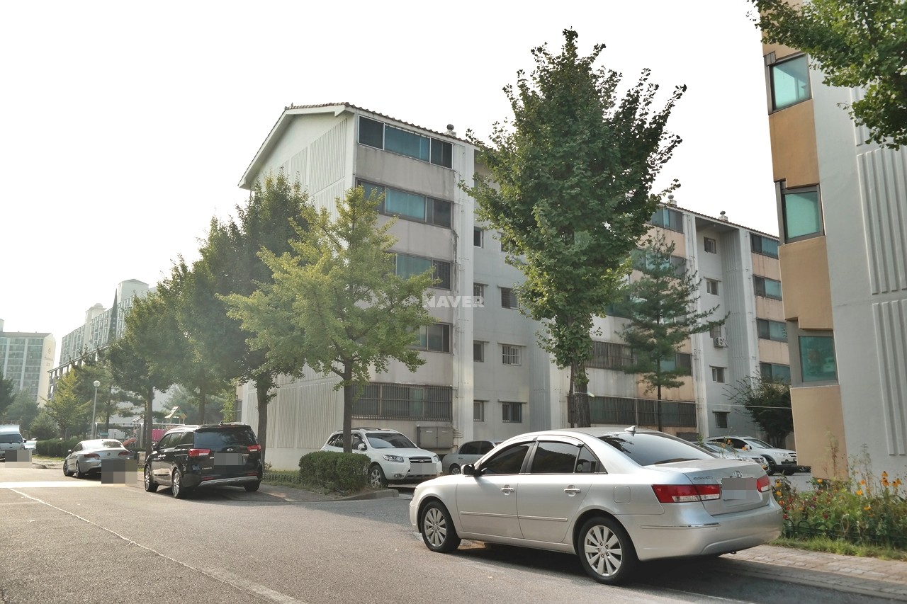 Building entrance with signage