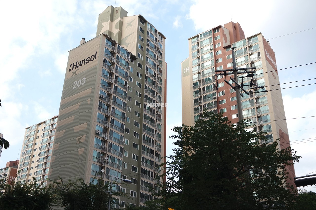 Building entrance with signage