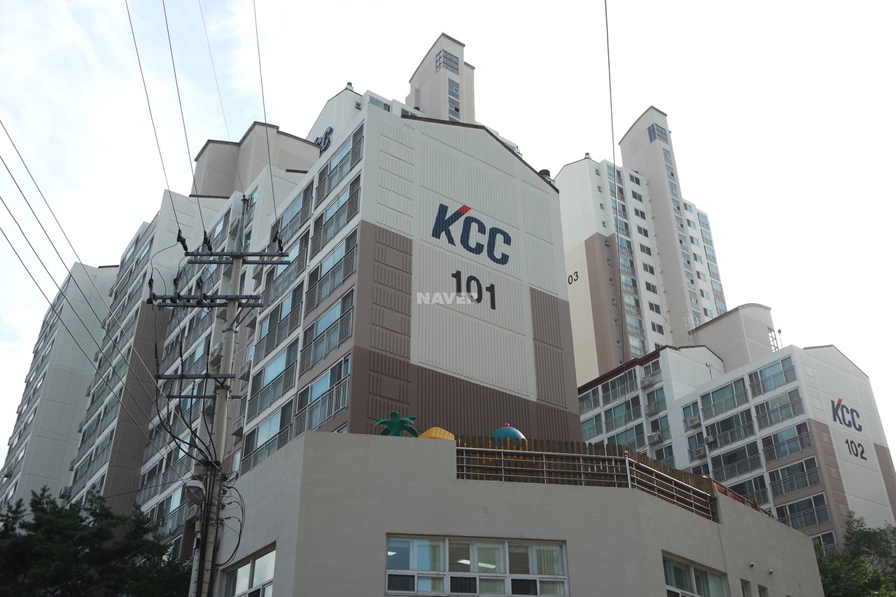 Building entrance with signage