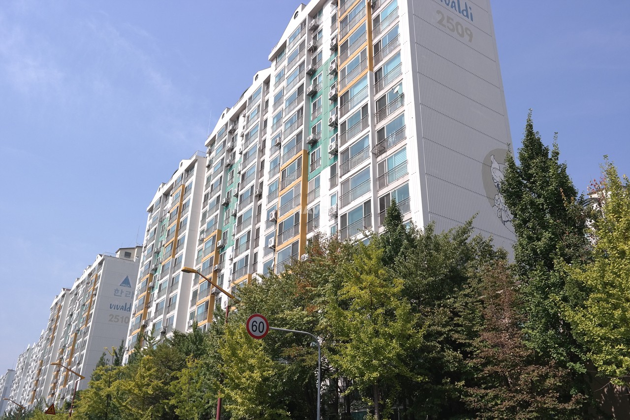 Building entrance with signage