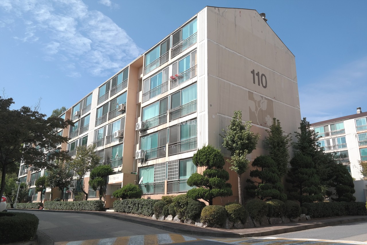 Building entrance with signage