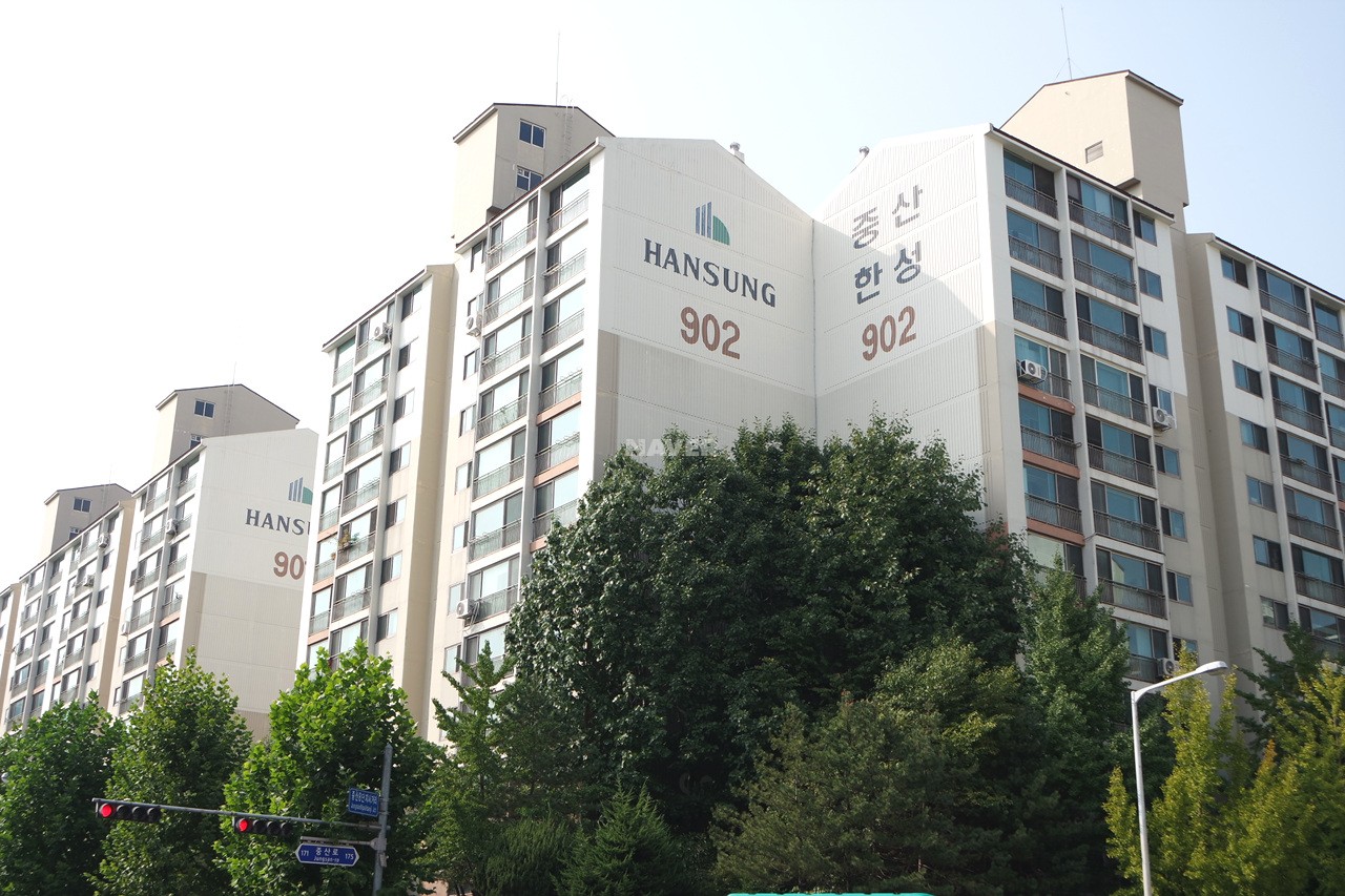 Building entrance with signage