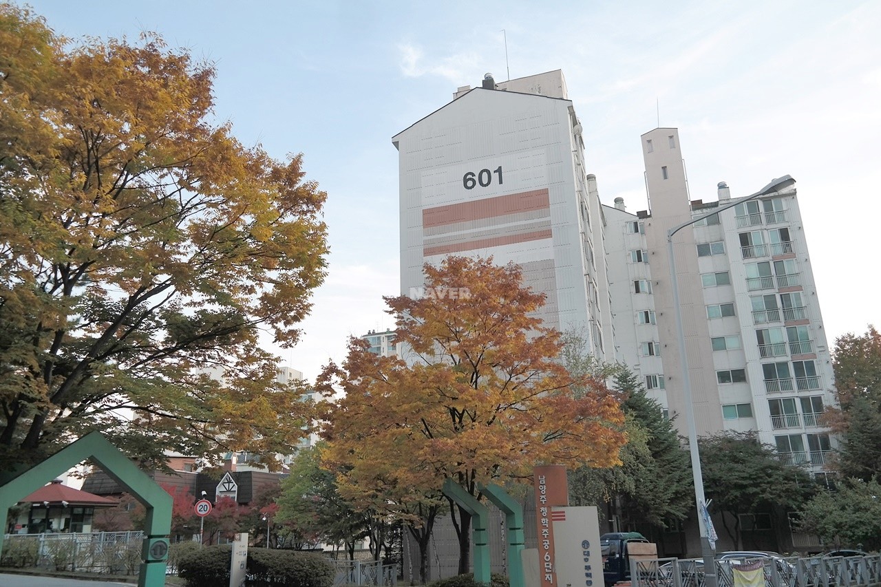 Building entrance with signage