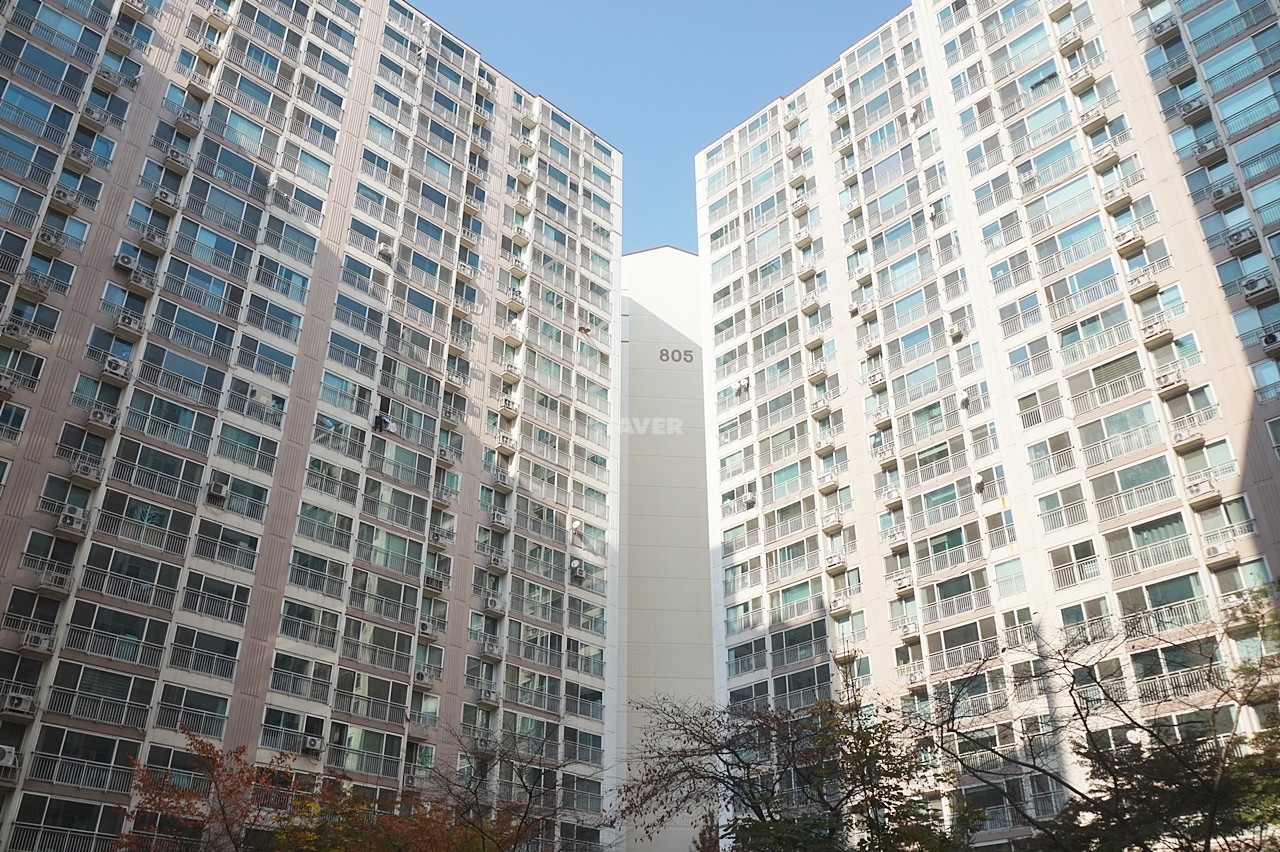Building entrance with signage