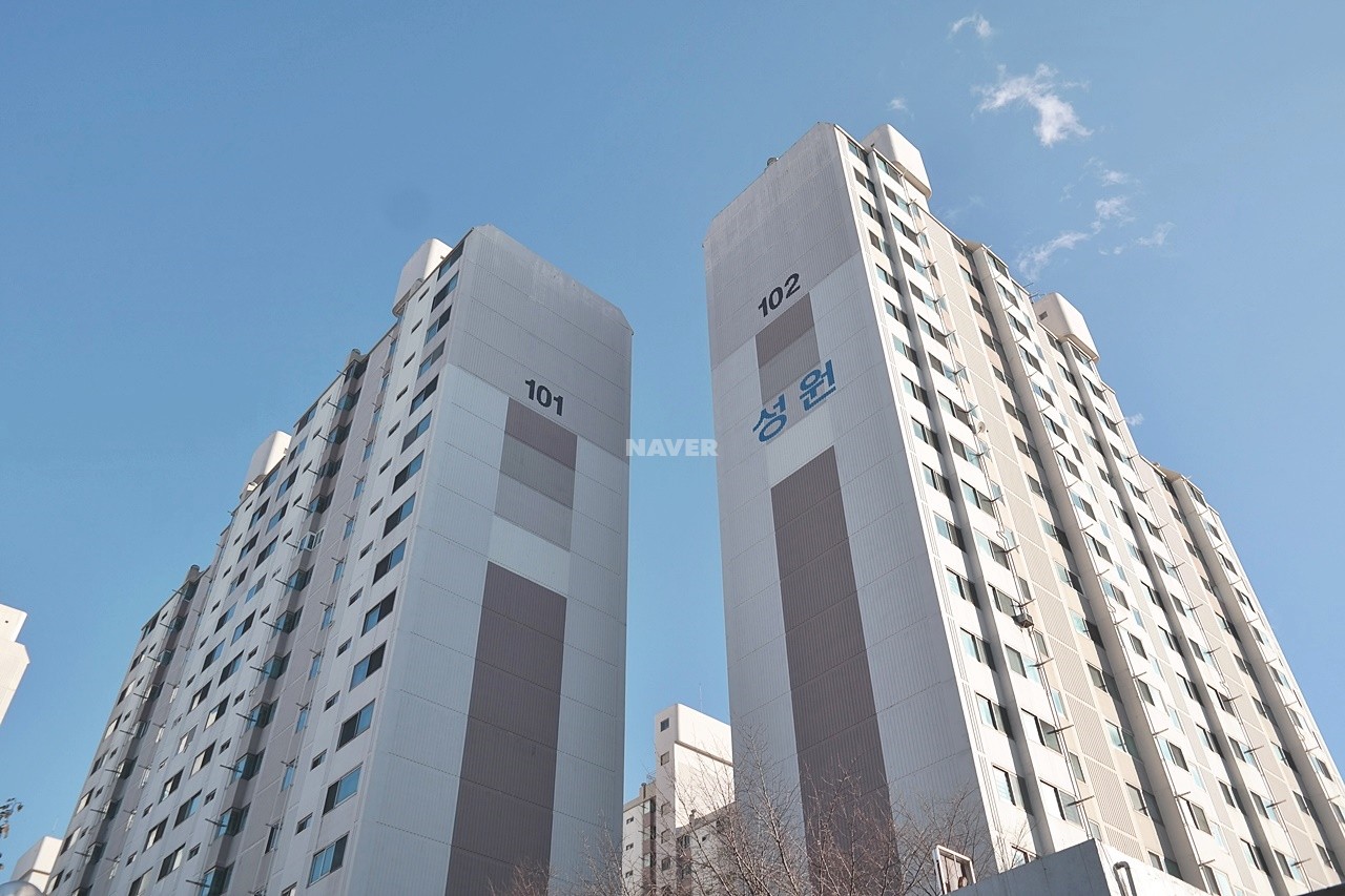 Building entrance with signage