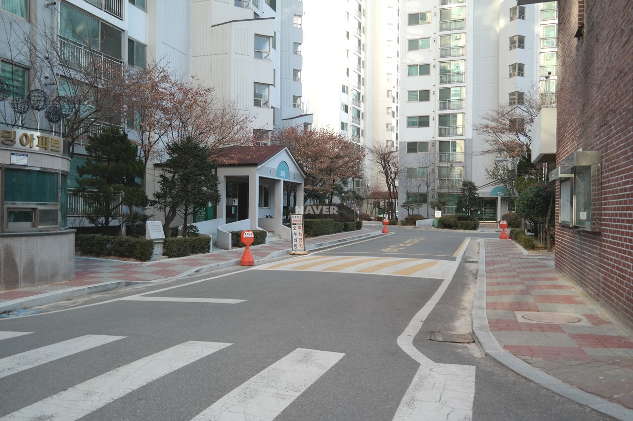 Building entrance with signage