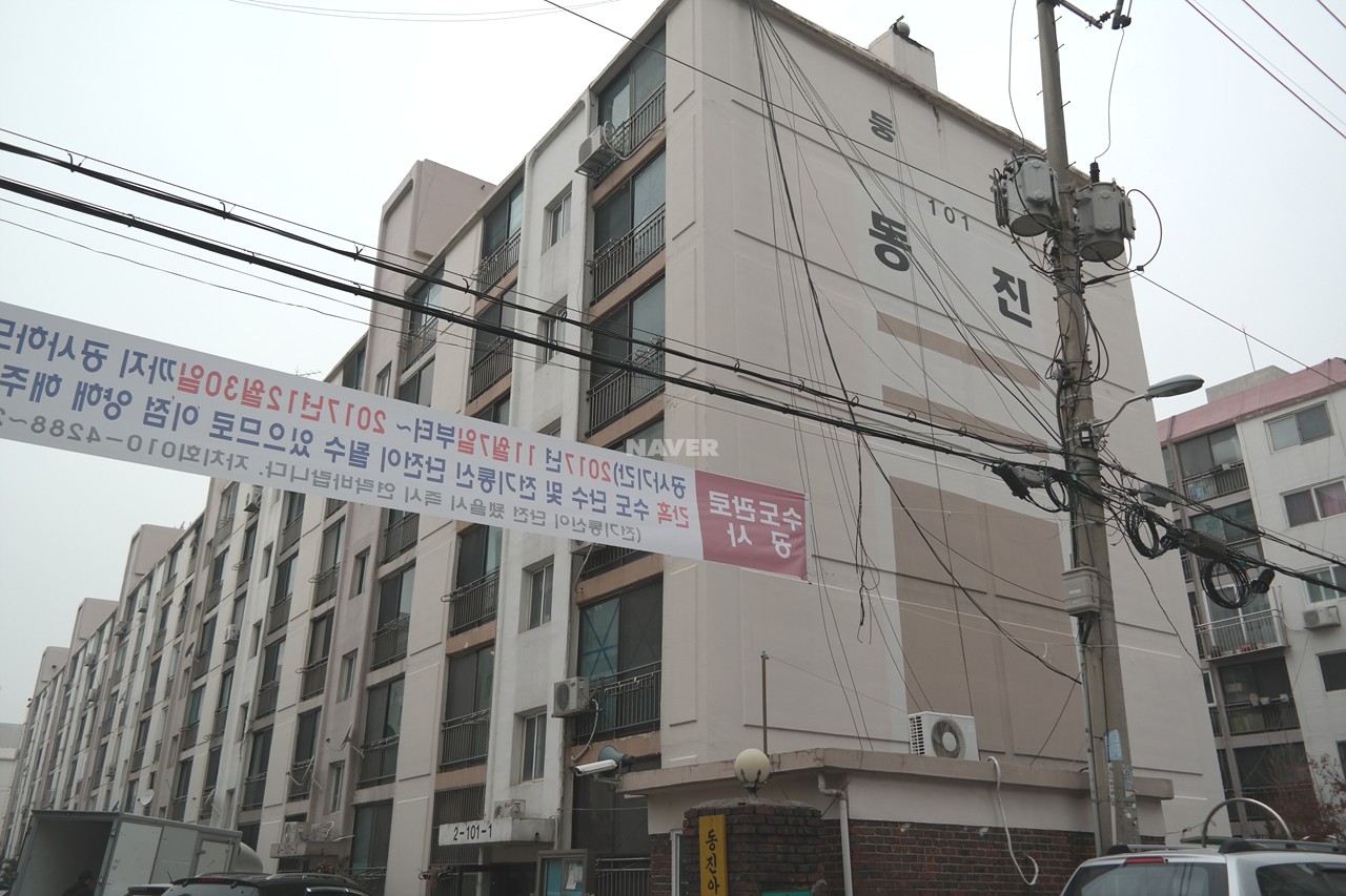 Building entrance with signage
