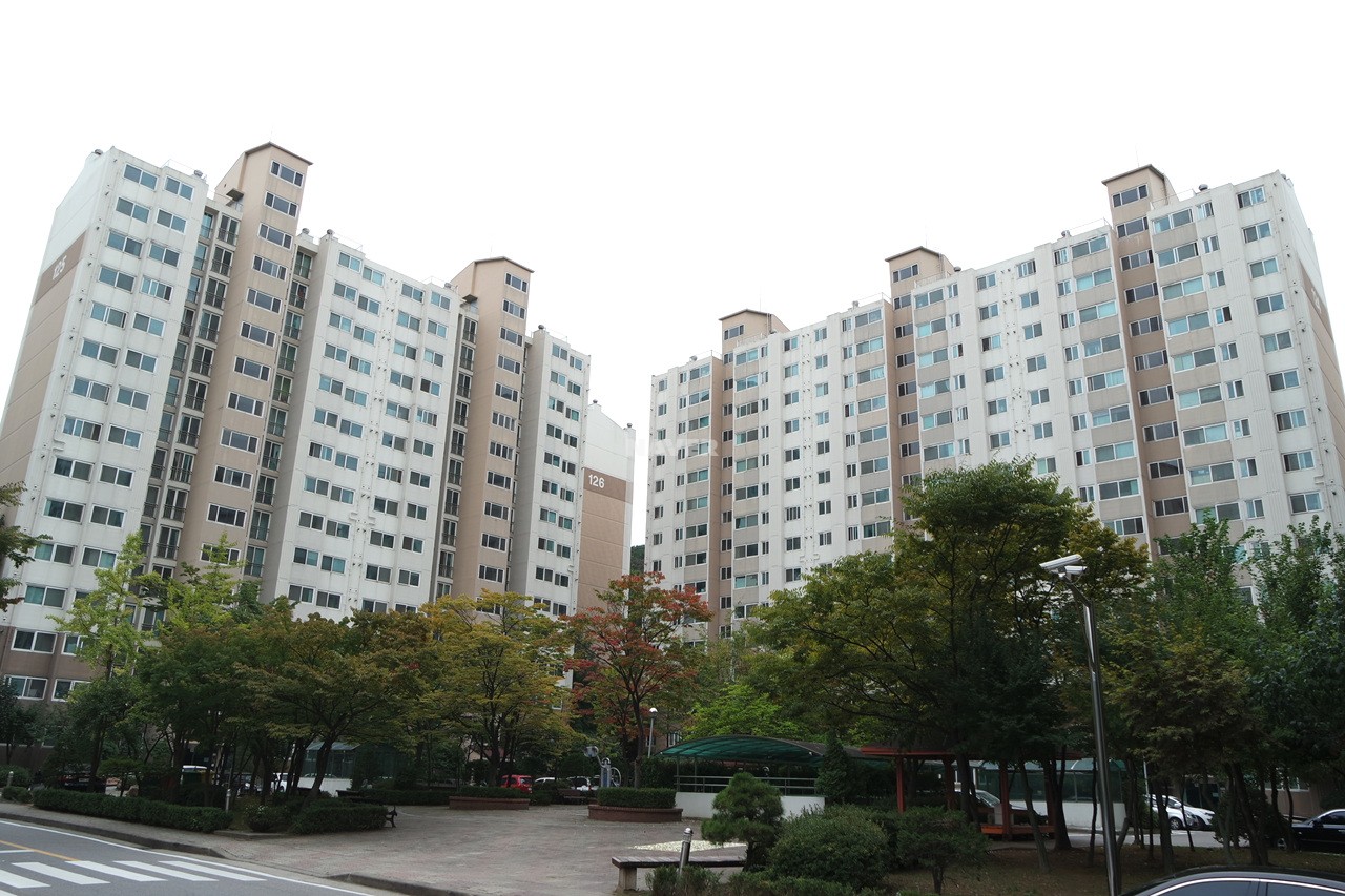 Building entrance with signage