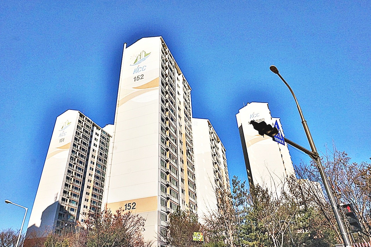 Building entrance with signage