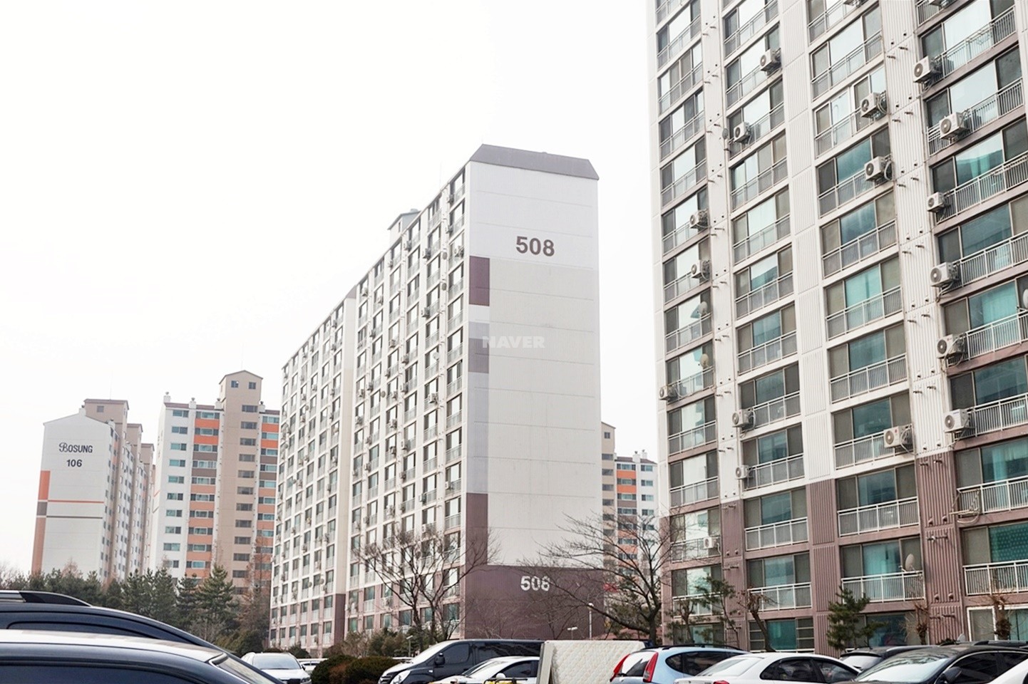 Building entrance with signage