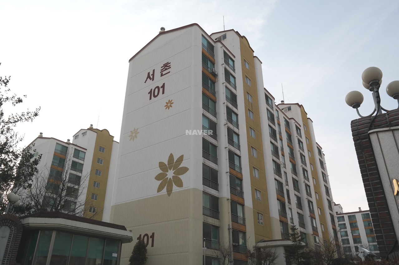 Building entrance with signage